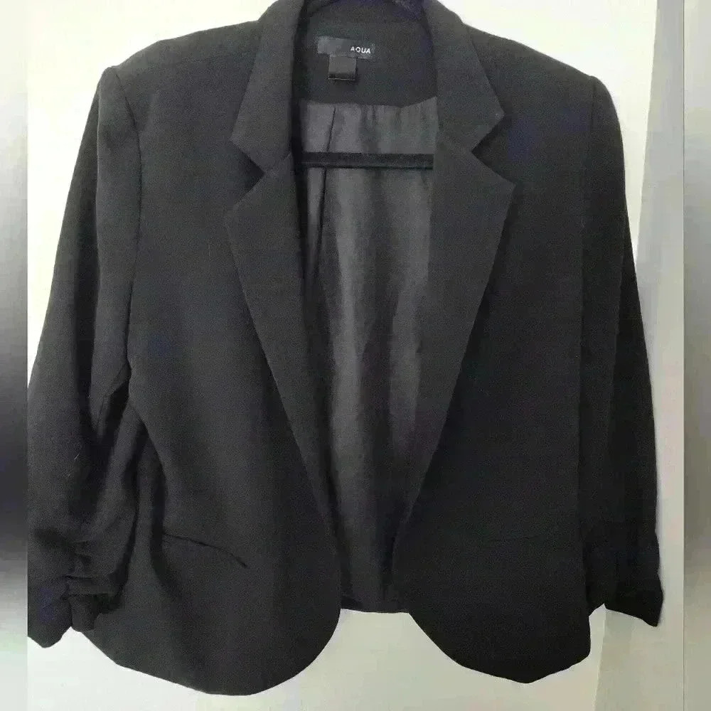 Aqua black blazer #85